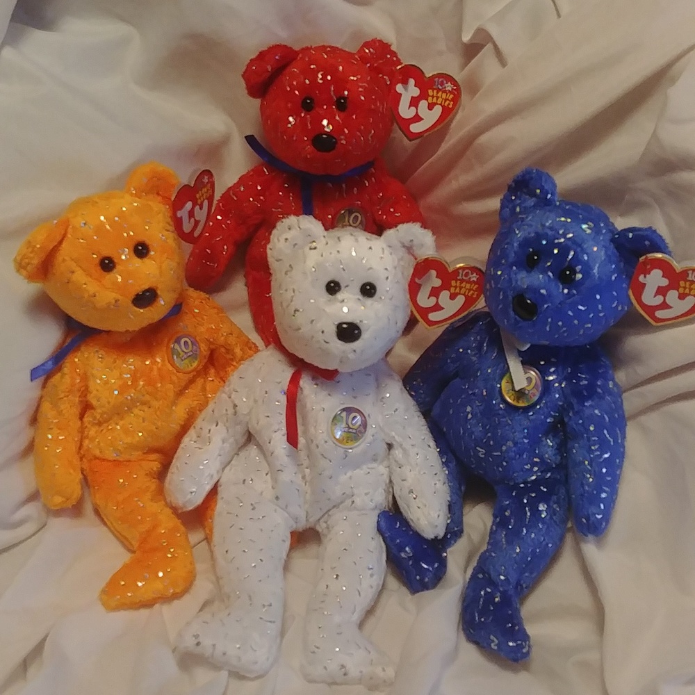 **5 for $20 -Bundle of 4 Beanie Babies - Decade